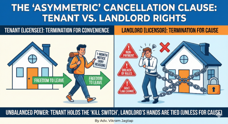 Cancellation Clause in Rental Leave & License Agreement