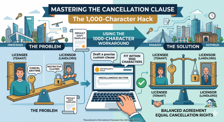 Default Cancellation Clause in Pune Online Rent/ Leave & License Agreements