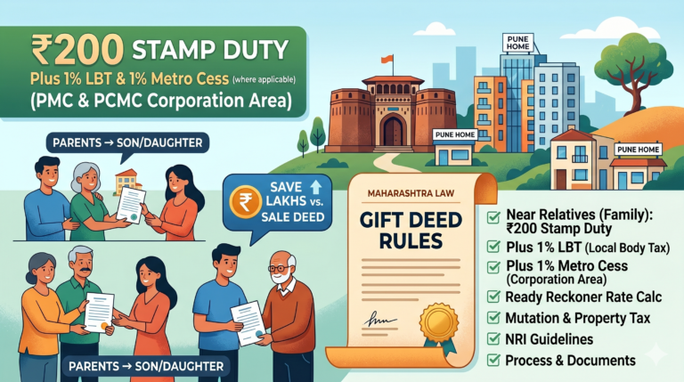 Gift Deed Stamp Duty, Registration & Rules in Pune: Complete 2026 Guide (Every Question Answered)
